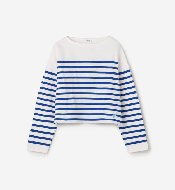 ORCIVAL「ORCIVAL | ラッセル ボートネッククロップドTシャツ WOMEN」|Tシャツ・カットソー|BLUE系1