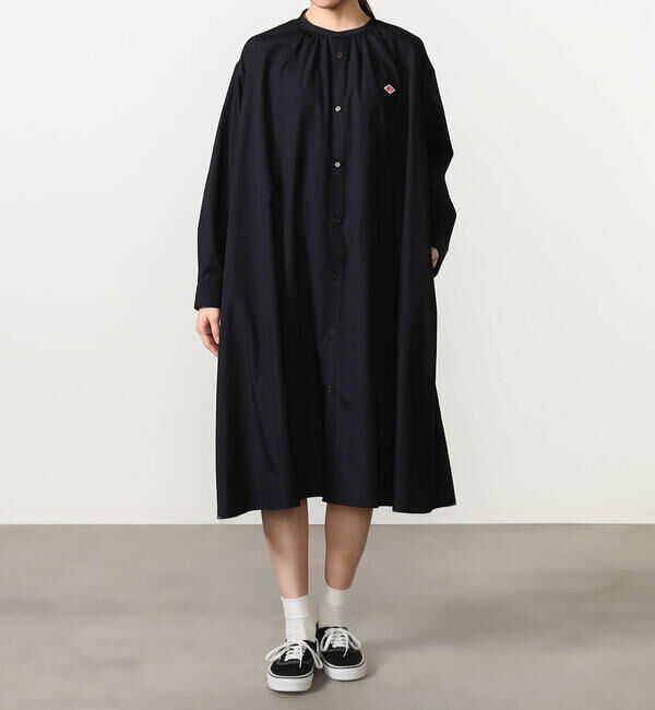 DANTON「DANTON | ブロード ギャザーシャツワンピース WOMEN」|ワンピース|
