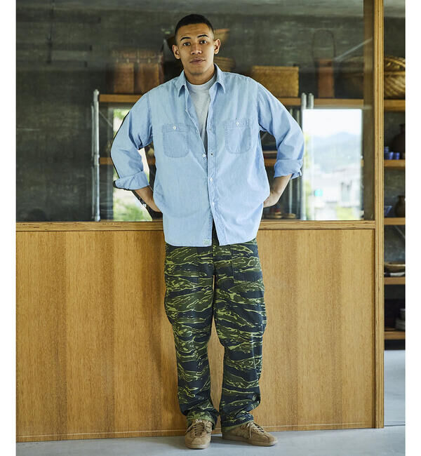  「orSlow | シャンブレー ワークシャツ MEN」|シャツ・ブラウス|