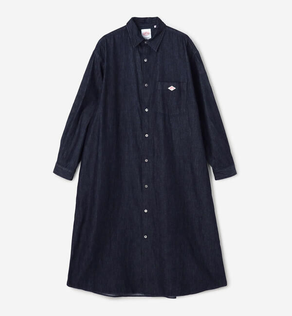 DANTON「DANTON | デニムダンガリー レギュラーカラーシャツワンピース WOMEN」|ワンピース|