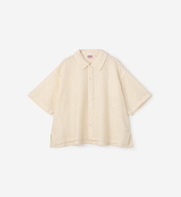  「INDIA INDUSTRY | フラワーレース 半袖シャツ WOMEN」|シャツ・ブラウス|