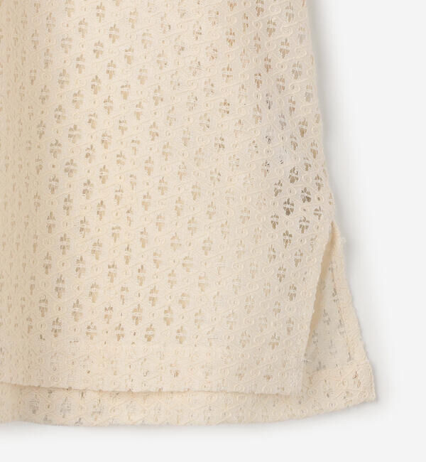  「INDIA INDUSTRY | フラワーレース 半袖シャツ WOMEN」|シャツ・ブラウス|