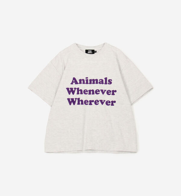  「STUDIO WEAREALLANIMALS | Whatever Whenever 半袖Tシャツ WOMEN」|Tシャツ・カットソー|GREY系1