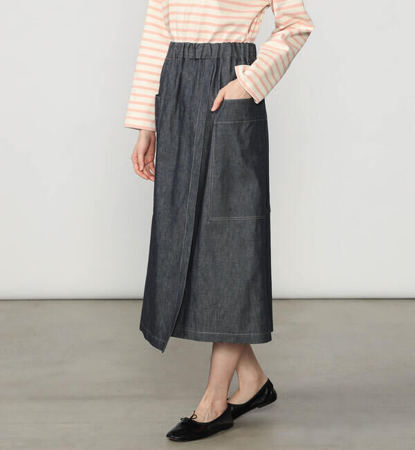  「nicholson & nicholson | デニム ラップスカート WOMEN」|スカート|