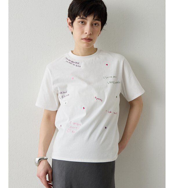 THE PAUSE「【THE PAUSE】シシュウTシャツ」|Tシャツ・カットソー|