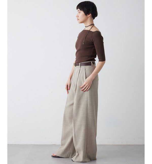 THE PAUSE「【THE PAUSE】オフショルハーフスリーブプルオーバー」|ニット・セーター|