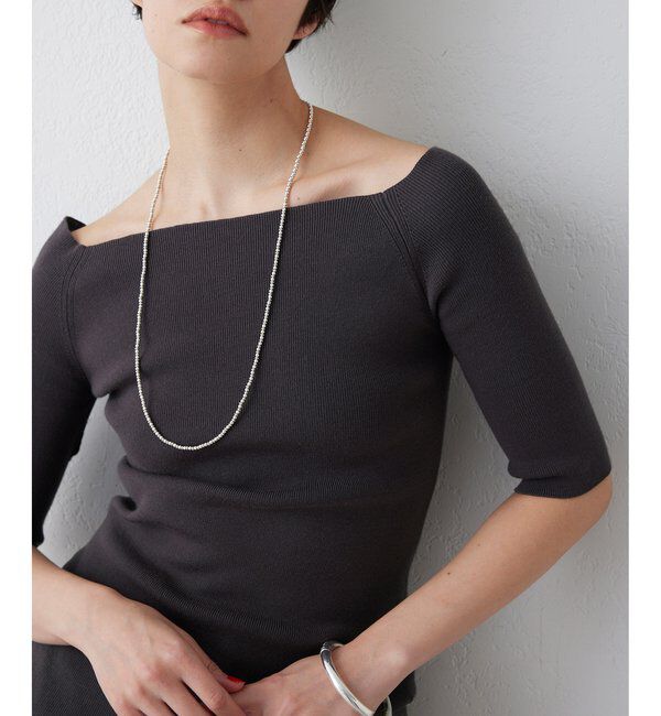 THE PAUSE「【THE PAUSE】オフショルハーフスリーブプルオーバー」|ニット・セーター|