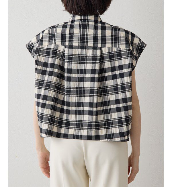 Drawing Numbers「【Drawing Numbers】チェックジャガードフレンチシャツ」|シャツ・ブラウス|