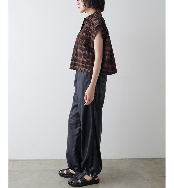 Drawing Numbers「【Drawing Numbers】チェックジャガードフレンチシャツ」|シャツ・ブラウス|