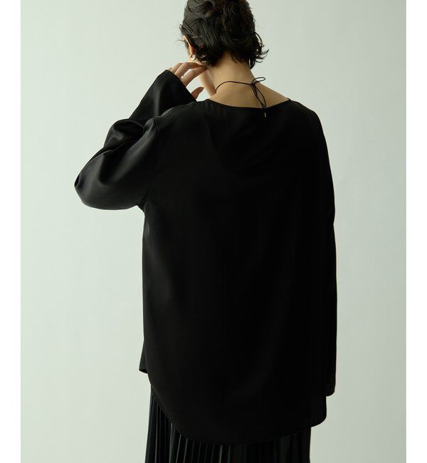 Drawing Numbers「【Drawing Numbers】サテンボートブラウス」|シャツ・ブラウス|