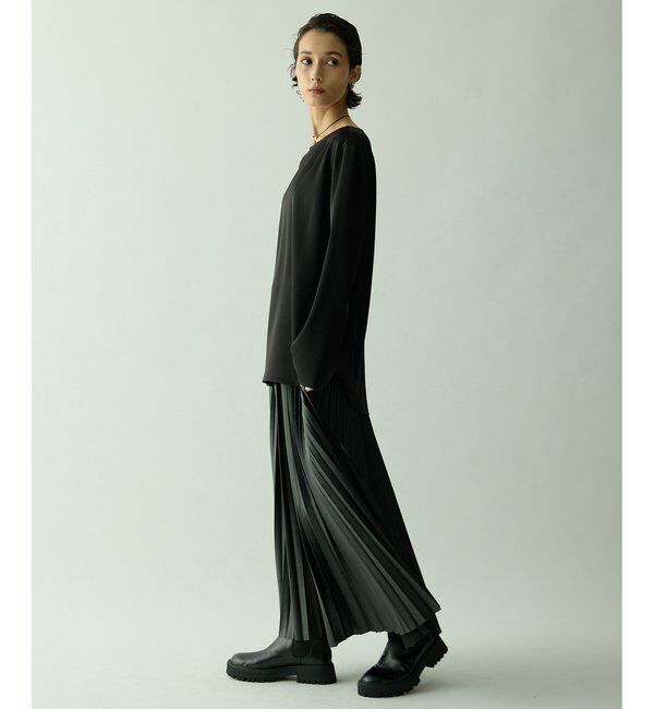 Drawing Numbers「【Drawing Numbers】サテンボートブラウス」|シャツ・ブラウス|