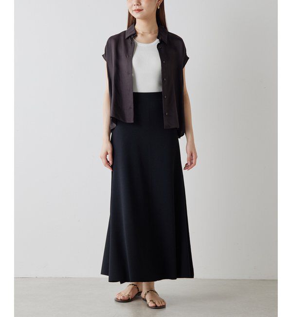 Drawing Numbers「【Drawing Numbers】ニットフレアロングスカート」|スカート|