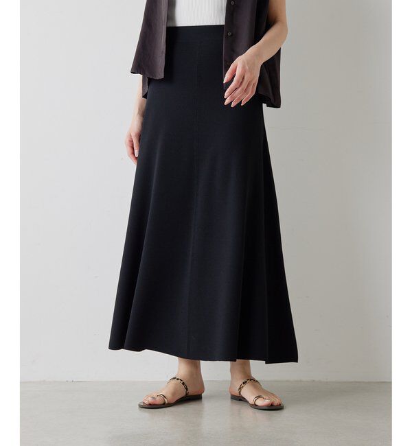 Drawing Numbers「【Drawing Numbers】ニットフレアロングスカート」|スカート|