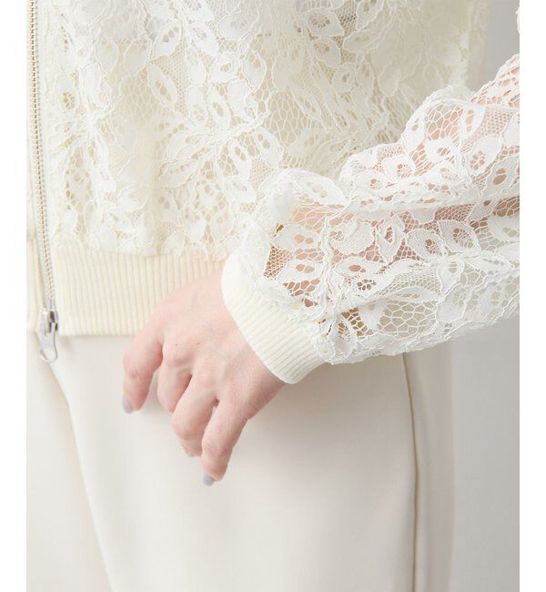  「【Drawing Numbers】レースブルゾン」|シャツ・ブラウス|