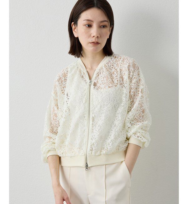  「【Drawing Numbers】レースブルゾン」|シャツ・ブラウス|