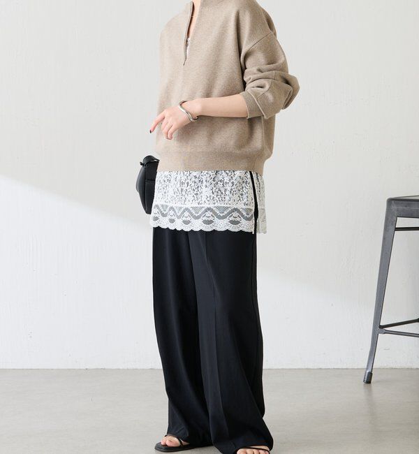  「《総売上数1.6万枚突破！》ジップスウェットライクニット」|ニット・セーター|