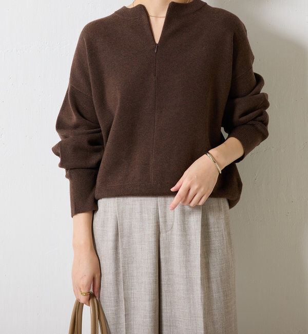  「《総売上数1.6万枚突破！》ジップスウェットライクニット」|ニット・セーター|