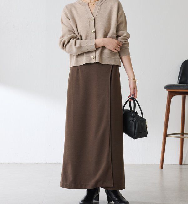  「スキッパースウェットライクカーディガン」|ニット・セーター|