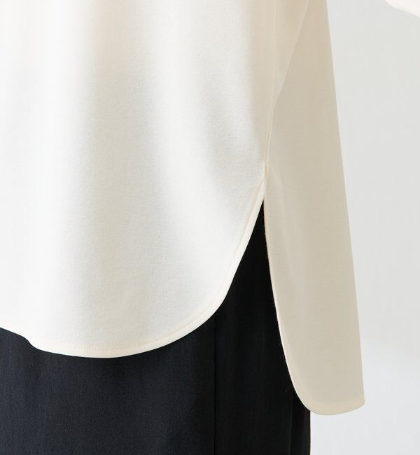  「袖シアー切替ジョーゼットロンT」|Tシャツ・カットソー|