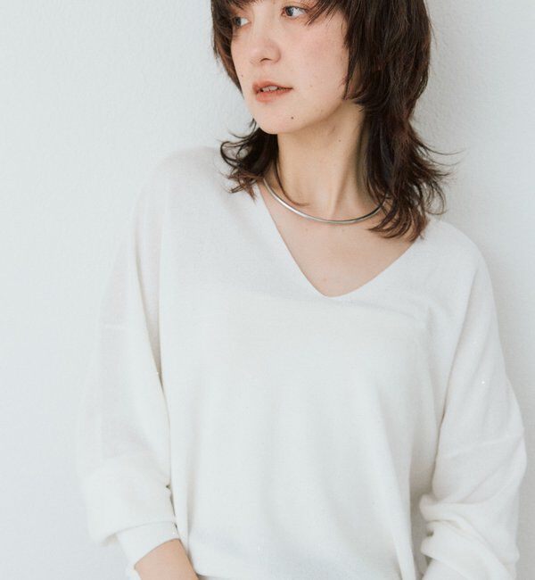  「【華やかな煌めき】ペーパースパングルニット」|ニット・セーター|