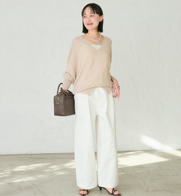  「【華やかな煌めき】ペーパースパングルニット」|ニット・セーター|