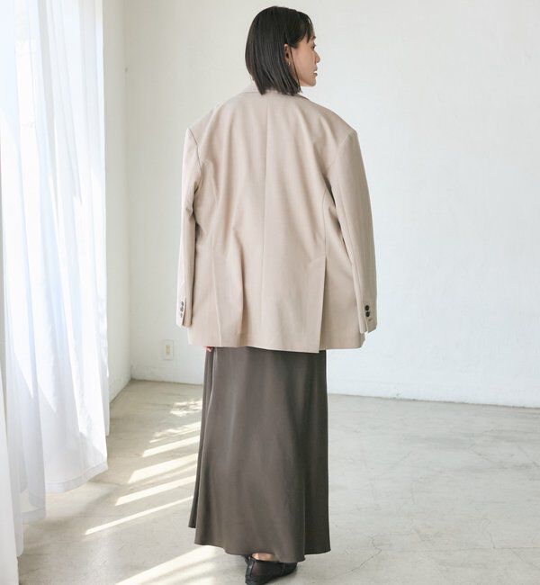  「【こなれ感抜群/接触冷感機能付き】ワイドショルダージャケット」|テーラードジャケット|