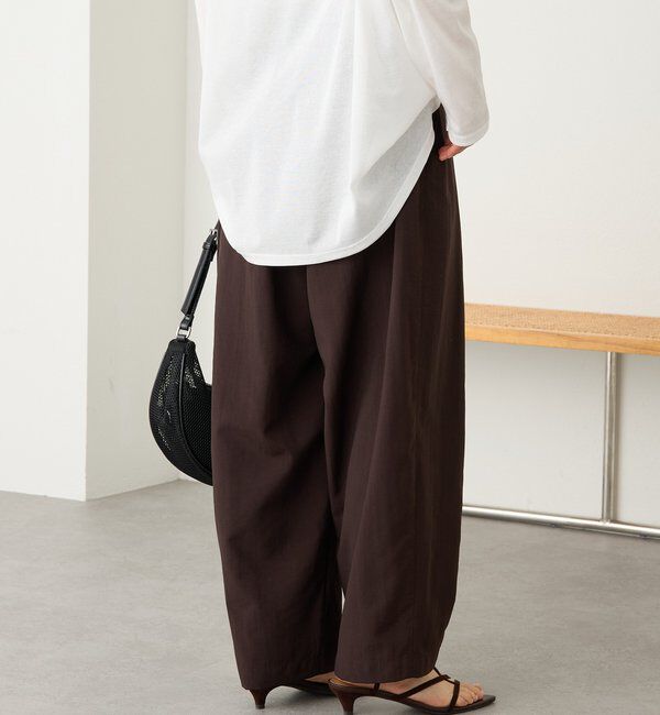  「予約【接触冷感/撥水/花粉ガード】ギャザーバレルパンツ」|チノ|