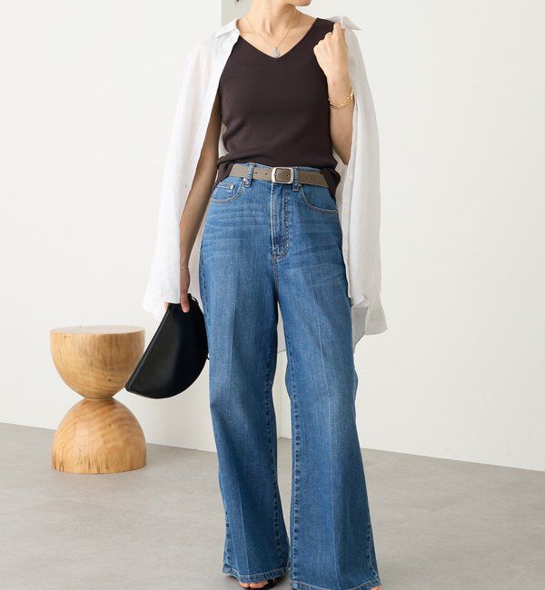  「予約【接触冷感機能付き】クールタッチ2wayニットタンクトップ」|ニット・セーター|