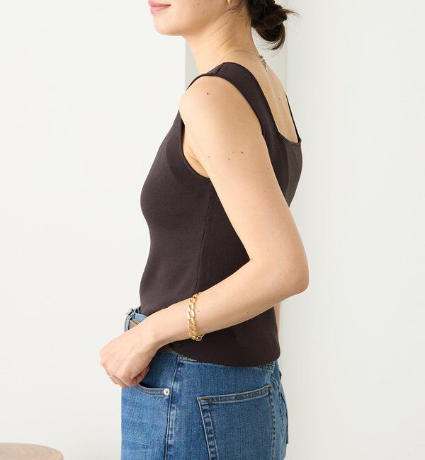  「予約【接触冷感機能付き】クールタッチ2wayニットタンクトップ」|ニット・セーター|