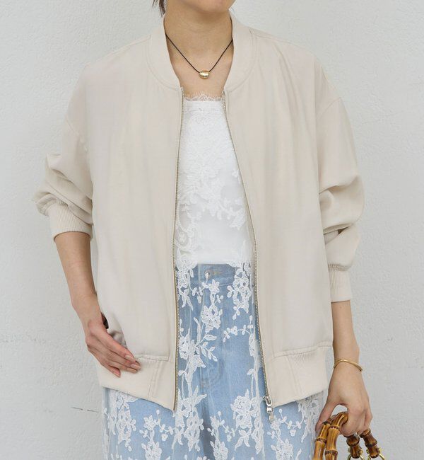  「【人気BZが素材を変えて再登場！】サテンブルゾン」|ブルゾン・スタジャン|