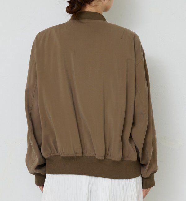  「【人気BZが素材を変えて再登場！】サテンブルゾン」|ブルゾン・スタジャン|