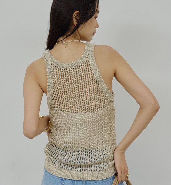  「【手洗い可】メッシュラメアメスリニット」|ニット・セーター|