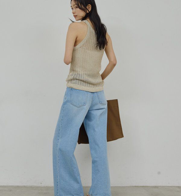  「【手洗い可】メッシュラメアメスリニット」|ニット・セーター|