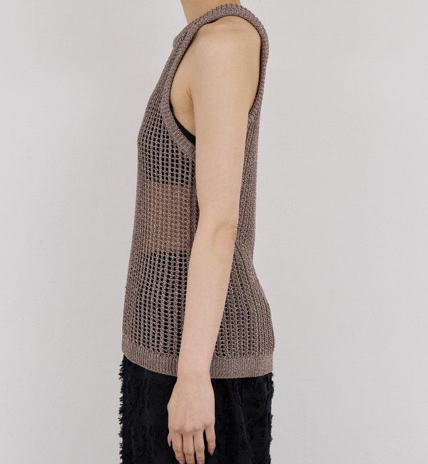  「【手洗い可】メッシュラメアメスリニット」|ニット・セーター|