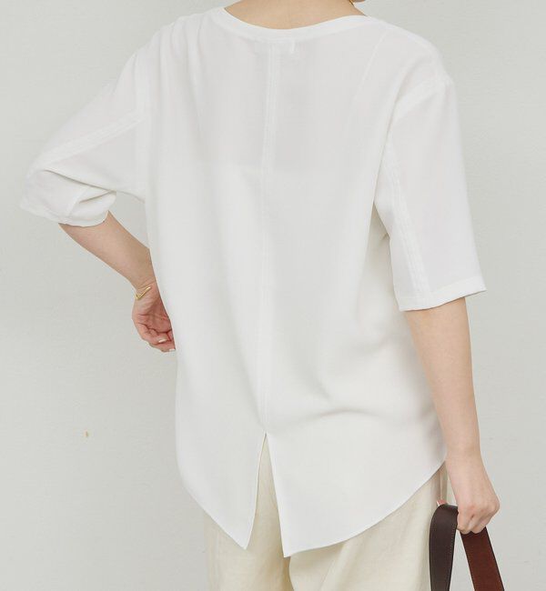  「バックスリットハーフスリーブブラウス」|シャツ・ブラウス|