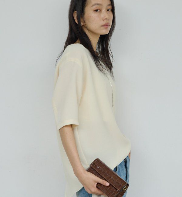  「バックスリットハーフスリーブブラウス」|シャツ・ブラウス|