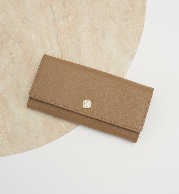  「サークルプレートロングウォレット」|財布|モカ