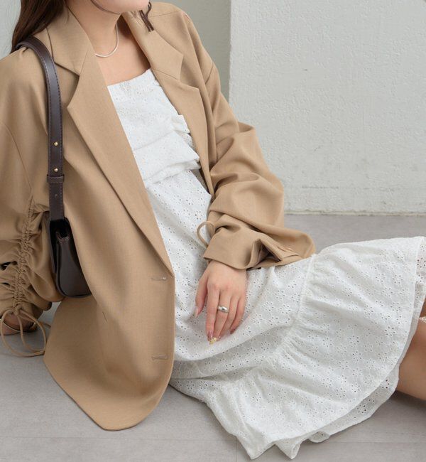  「フラワー刺繍キャミワンピース」|ワンピース|