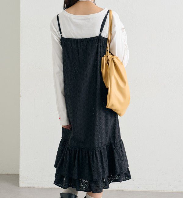  「フラワー刺繍キャミワンピース」|ワンピース|