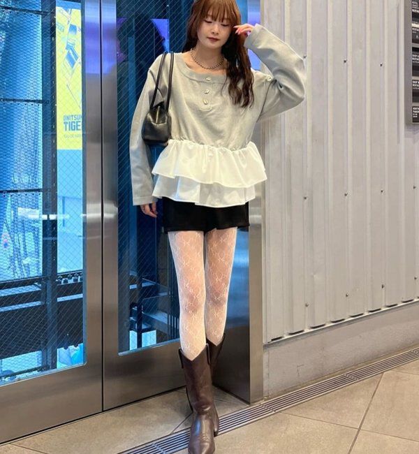  「ペプラムヘンリーニット」|ニット・セーター|