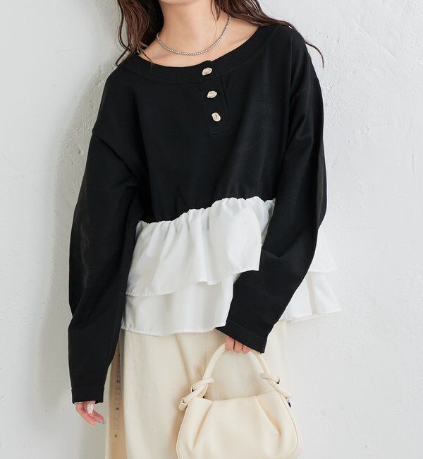  「ペプラムヘンリーニット」|ニット・セーター|