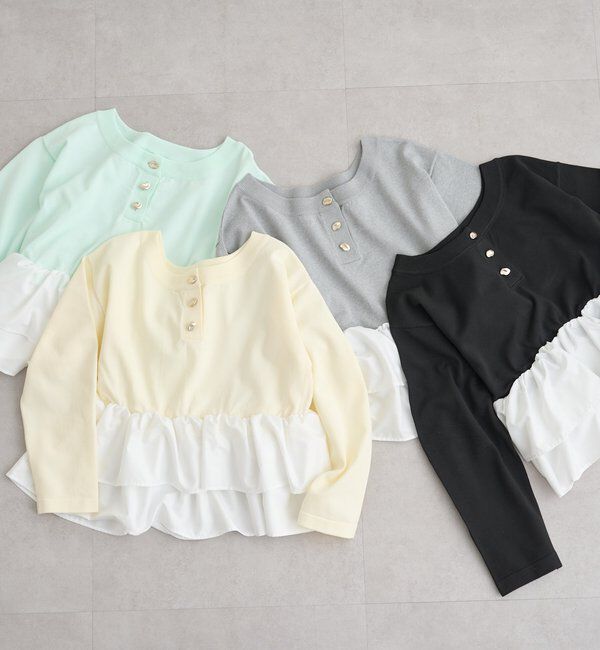  「ペプラムヘンリーニット」|ニット・セーター|