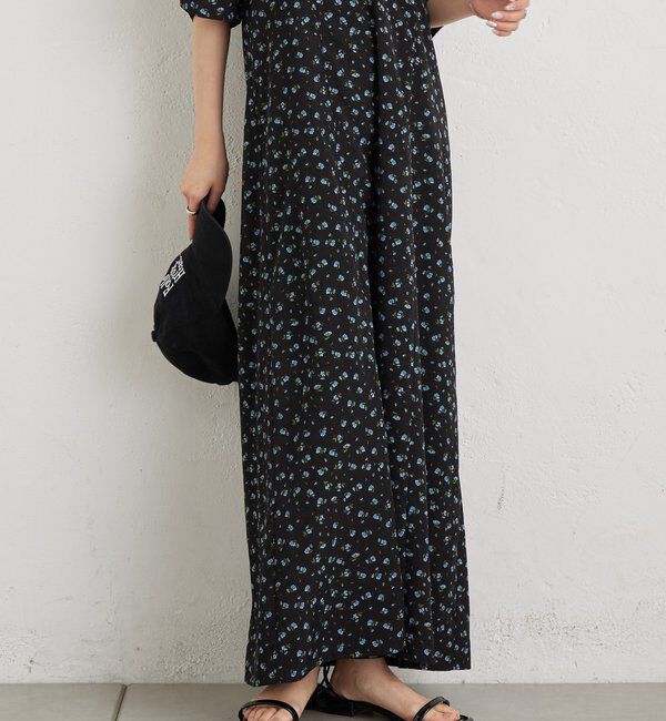  「襟付きフラワーワンピース」|ワンピース|