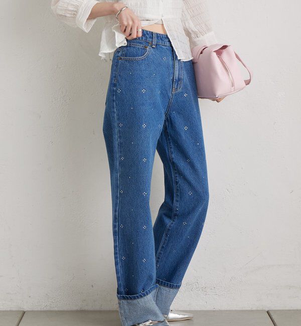  「ラインストーンデニム」|デニム|