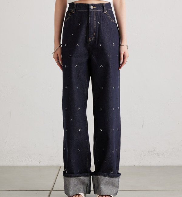  「ラインストーンデニム」|デニム|