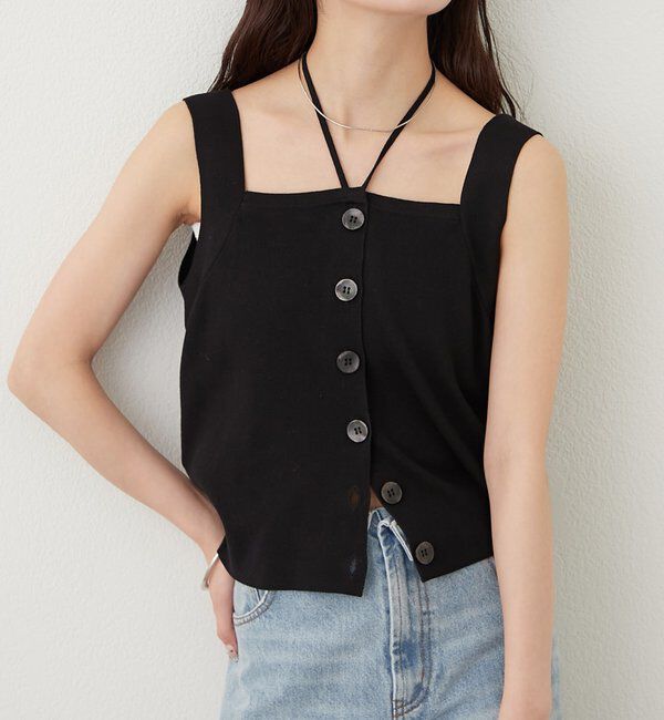  「ホルターニットタンクトップ」|キャミソール|
