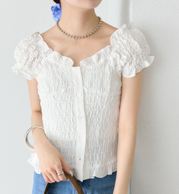  「シャーリングフレンチブラウス」|シャツ・ブラウス|