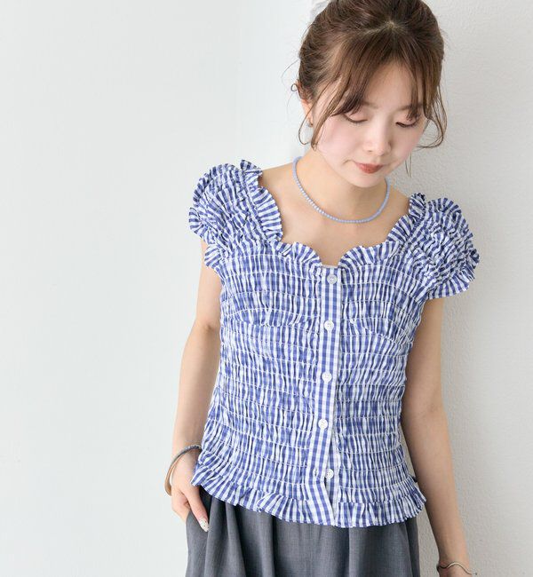  「シャーリングフレンチブラウス」|シャツ・ブラウス|