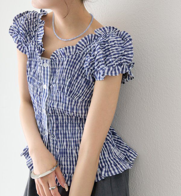  「シャーリングフレンチブラウス」|シャツ・ブラウス|