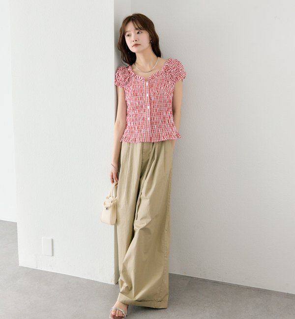  「シャーリングフレンチブラウス」|シャツ・ブラウス|